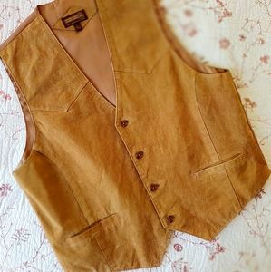 Western Leather vest, men's Large, classic rock star dude